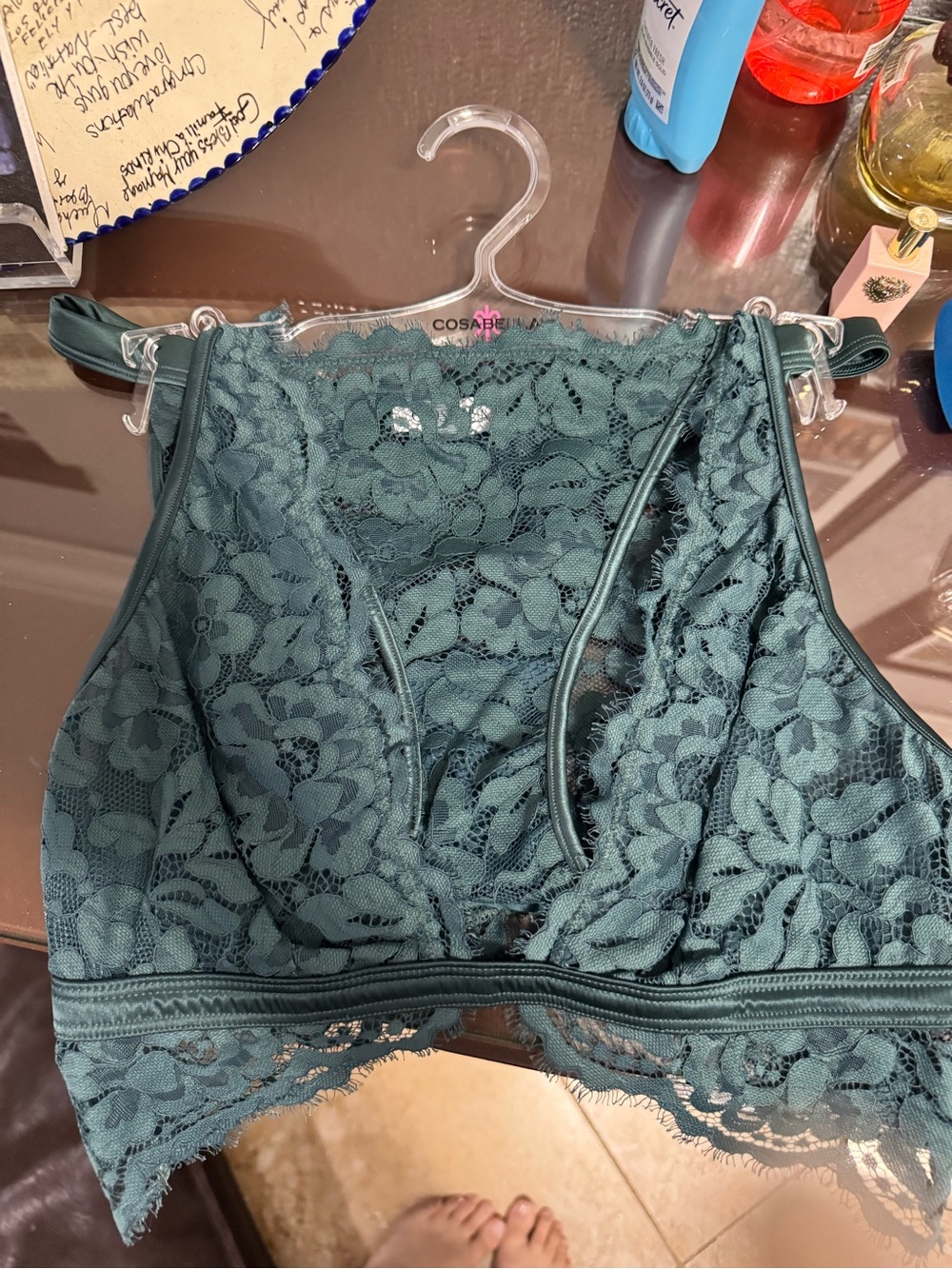 Cosabella High-Neck Bralette in Forest Green - Women Intimates